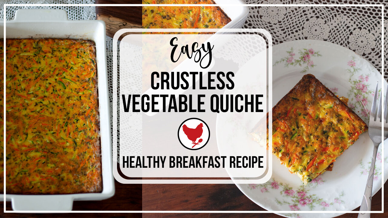 Easy Crustless Veggie Quiche | A Food Life Farm