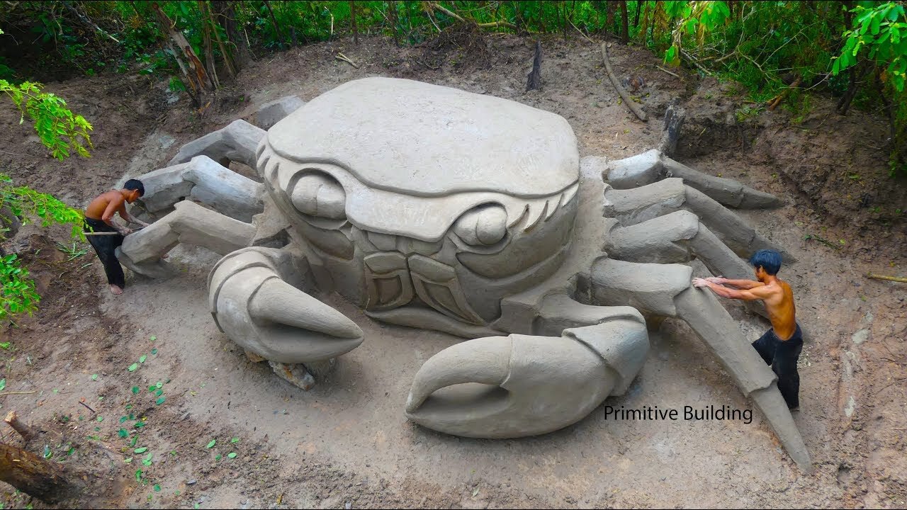 Amazing! Build Crabs House In Wild