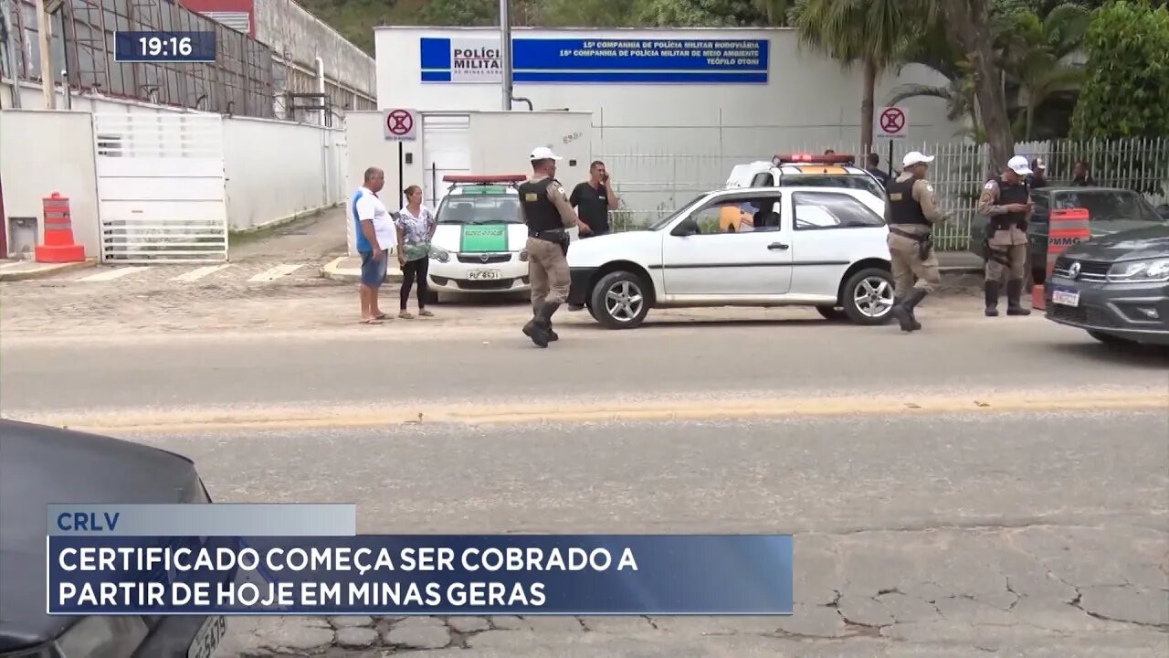 CRLV: Certificado começa ser cobrado a partir de hoje em Minas Gerais.