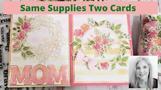 Two Cards Same Supplies Handmade Greeting Cards