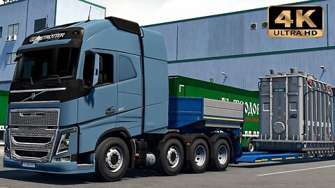 Volvo FH16.700 with BIG Transformator behind | Euro Truck Simulator 2 Gameplay "4K"