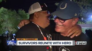 Survivor & hero reunite at 1 October ceremony