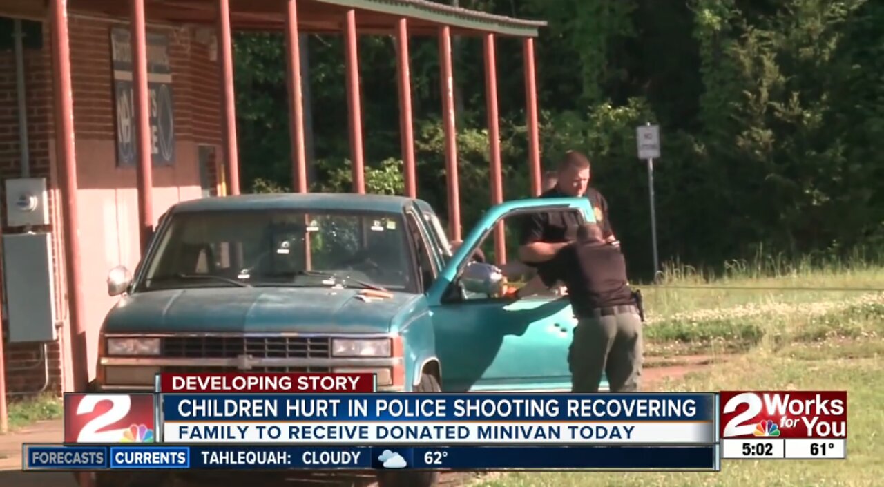 Mother of children hurt in police shooting is receiving a minivan donation