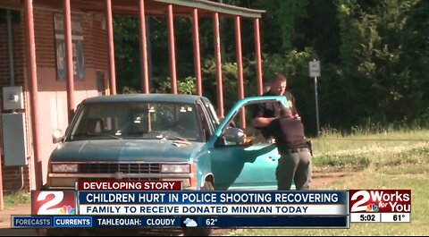 Mother of children hurt in police shooting is receiving a minivan donation