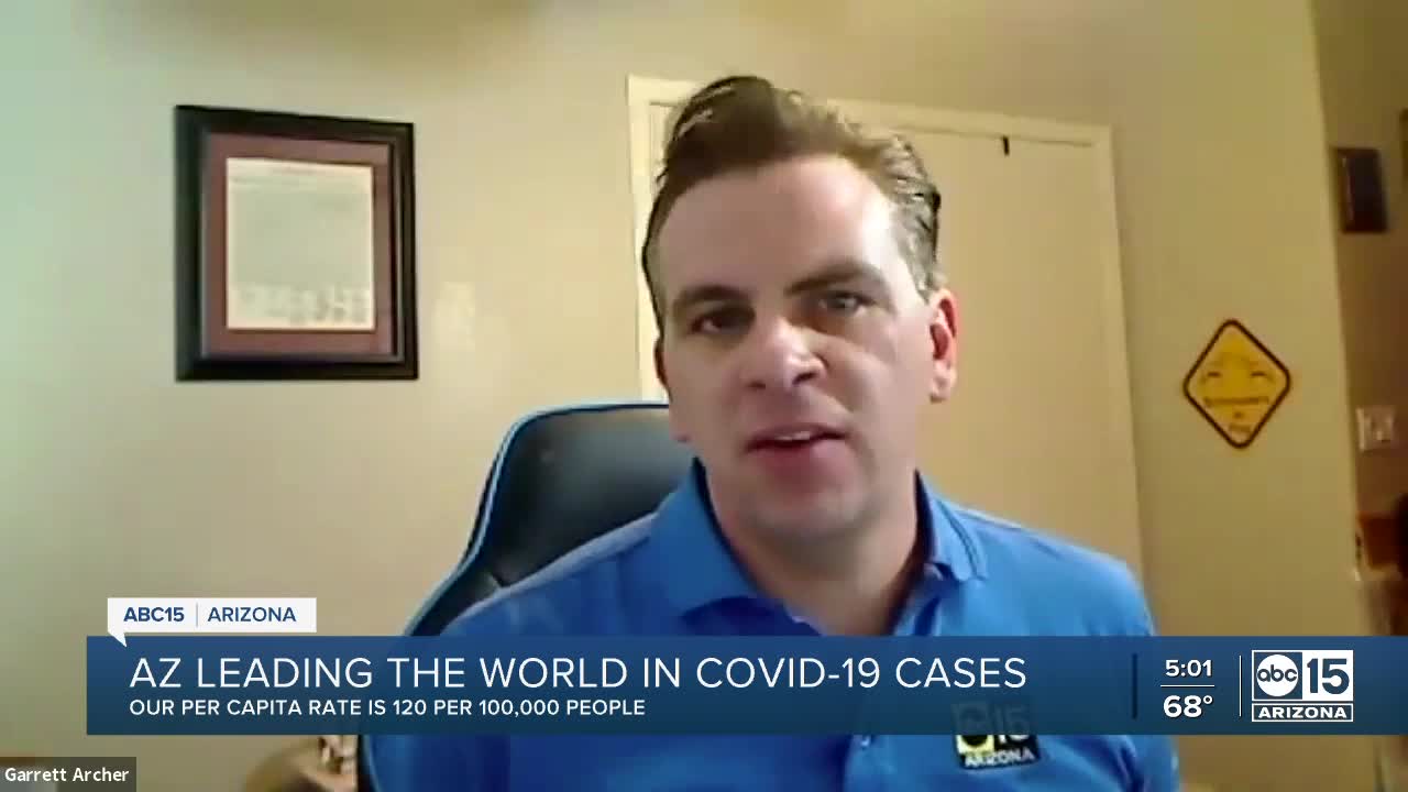 Arizona leading the world in COVID-19 cases