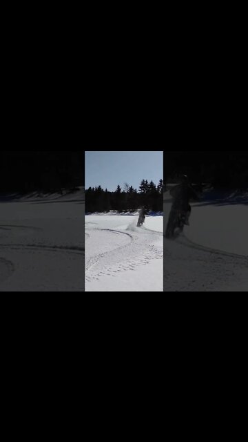 2 stroke on Ice 🤩 #dirtbike #ice #2stroke #ktm #motocross #wintersports