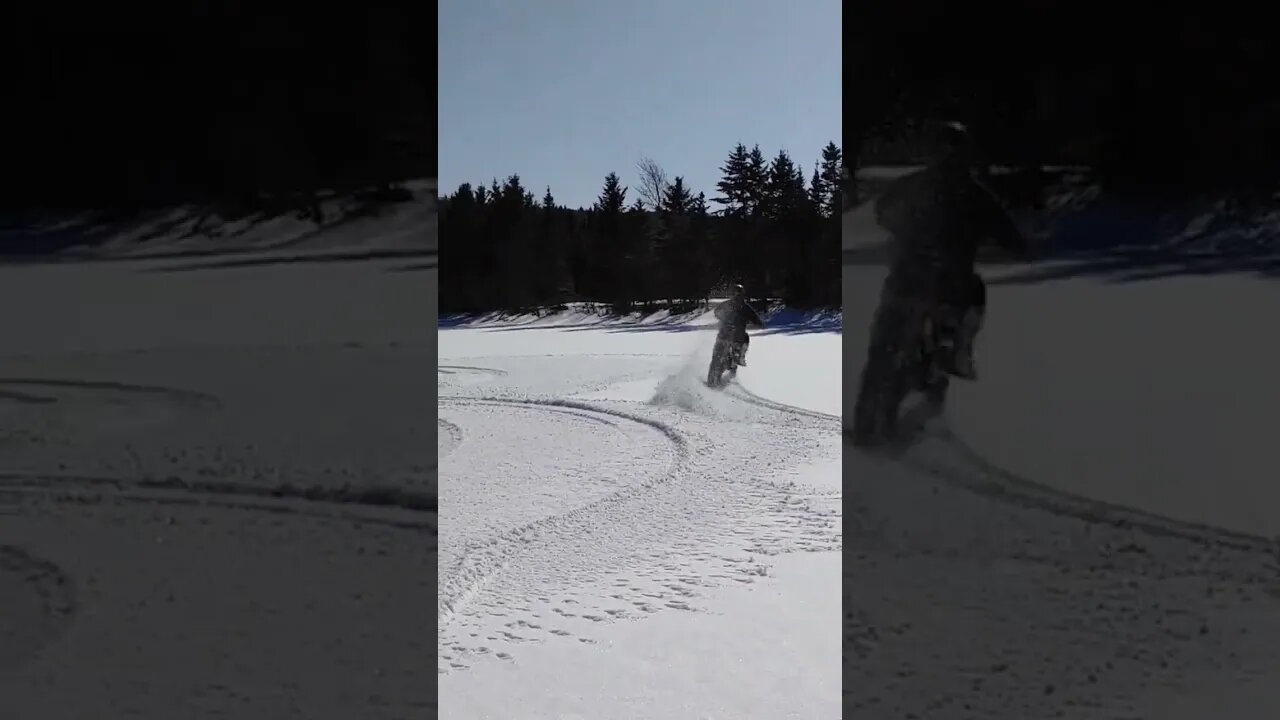 2 stroke on Ice 🤩 #dirtbike #ice #2stroke #ktm #motocross #wintersports