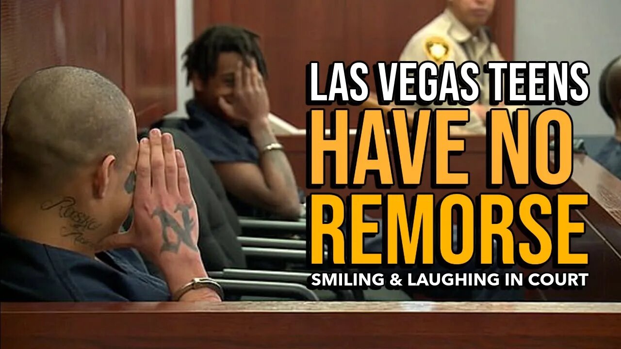 Las Vegas teens Jesus Ayala & Jzamir Keys smile & laugh in court after mowing down/killing bicyclist