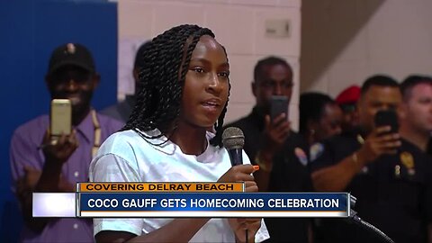 Homecoming celebration held for Coco Gauff in Delray Beach