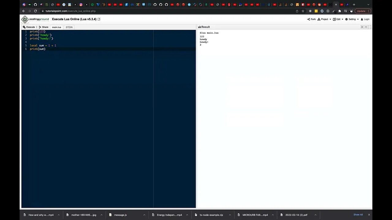 Basics of Lua