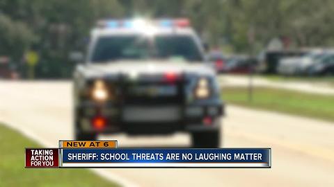 Sheriff: School threats are no laughing matter