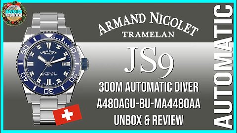 Stunning Blue Beauty! | Armand Nicolet JS9 300m Automatic Diver A480AGU-BU-MA4480AA Unbox & Review