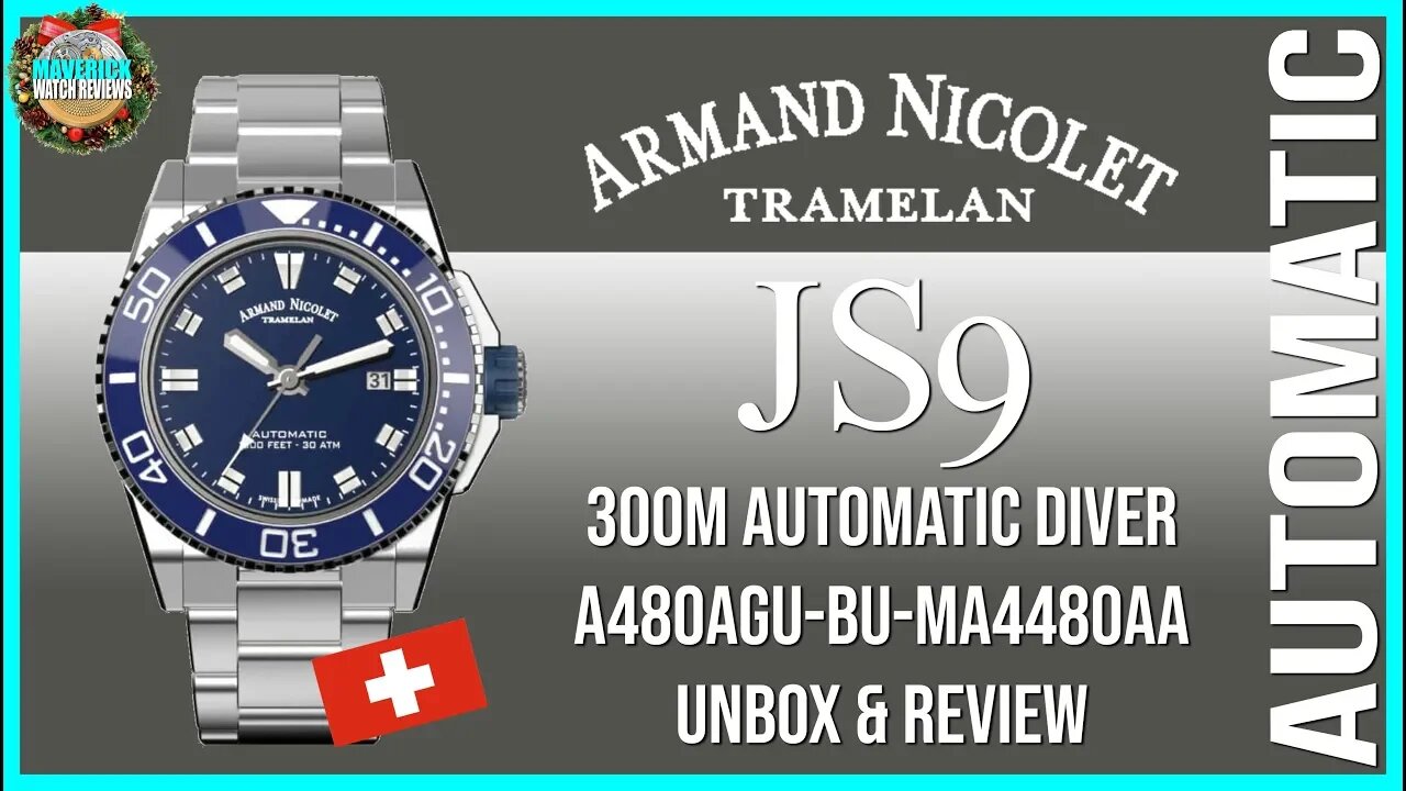 Stunning Blue Beauty! | Armand Nicolet JS9 300m Automatic Diver A480AGU-BU-MA4480AA Unbox & Review