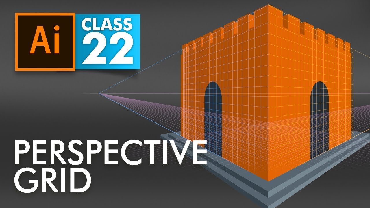 Adobe Illustrator - Perspective Grid - Class 22 - Urdu / Hindi