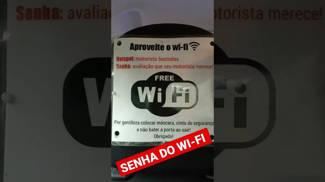 SENHA DO WI-FI