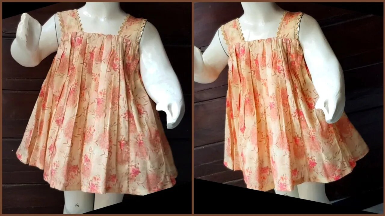 Baby frock cutting and stitching from remaining pieces