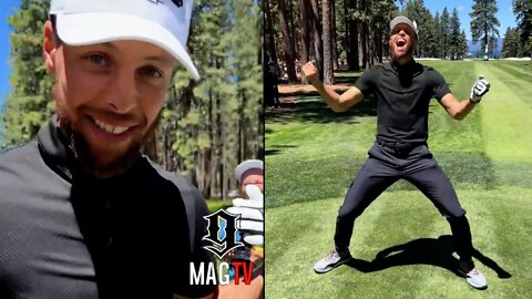 Steph Curry Goes Crazy After Hitting Remarkable Hole In One! ⛳️