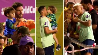 Player's kids join Brazil training after breezing into quarterfinals