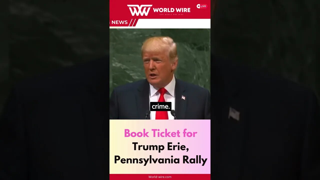 Book Ticket for Trump Erie, Pennsylvania Rally-World-Wire #shorts