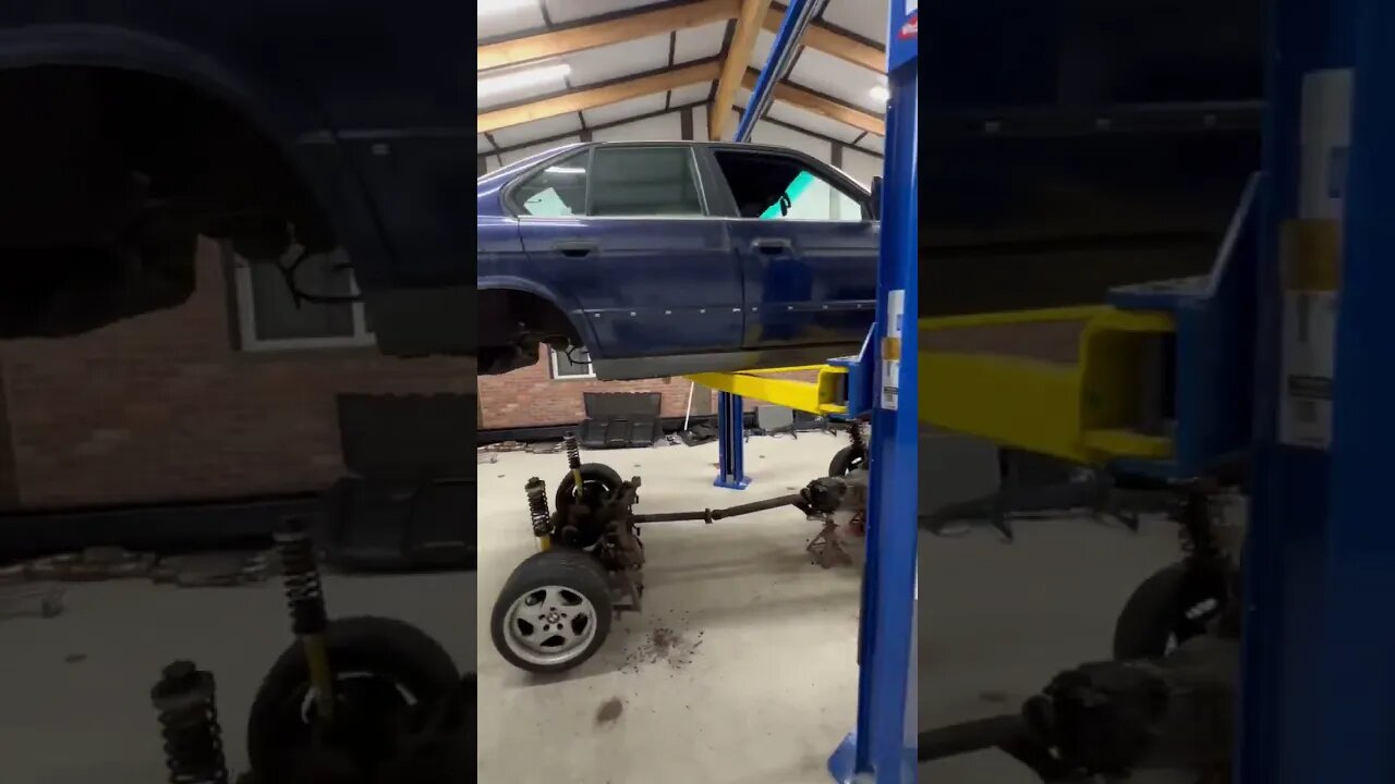 BMW E34 M5 Body in the air and Powertrain on the ground!