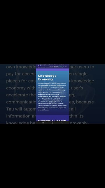 49 Knowledge Economy💎#shorts #TauNet #KnowledgeValue #AccelerateDiscoveries