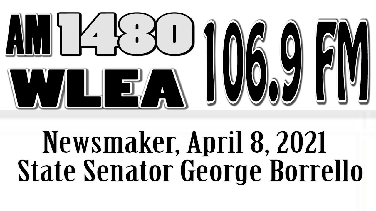 Wlea, Newsmaker, April 8, 2021, Senator George Borrello