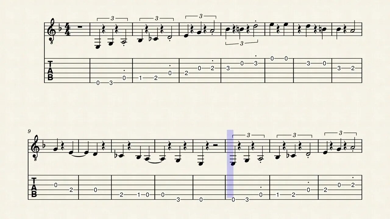 e blues scale ascending descending