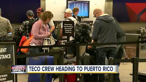 TECO workers heading to Puerto Rico to help restore power