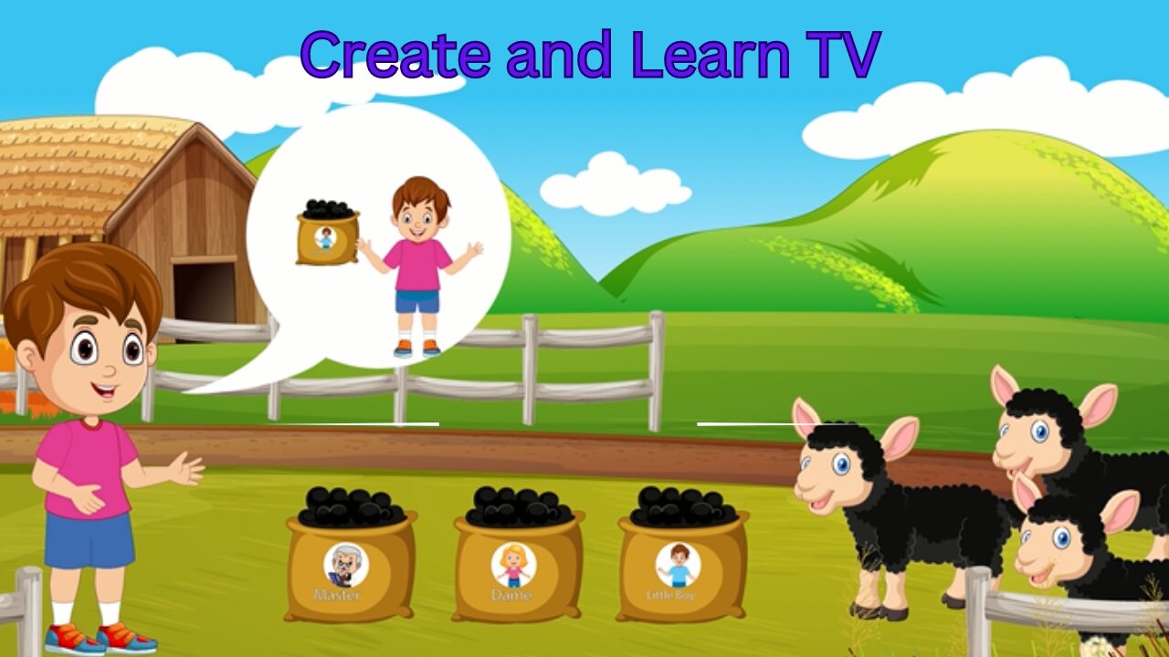 "Baa baa black sheep nursery song for kids"