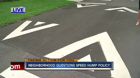 South Tampa neighbors question city about not installing new speed humps