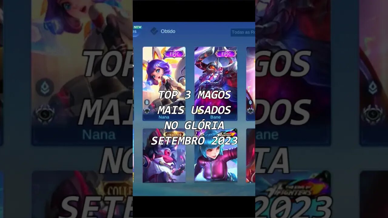 TOP 3 MAGOS MAIS USADOS NO GLÓRIA | SETEMBRO 2023 #mlbbbr #mlbb #ml #mlbbcreatorbase #mobilelegends