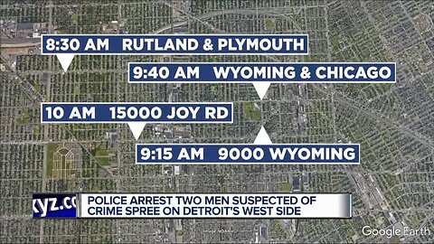 Two men arrested in Detroit crime spree