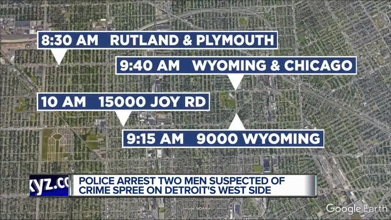 Two men arrested in Detroit crime spree