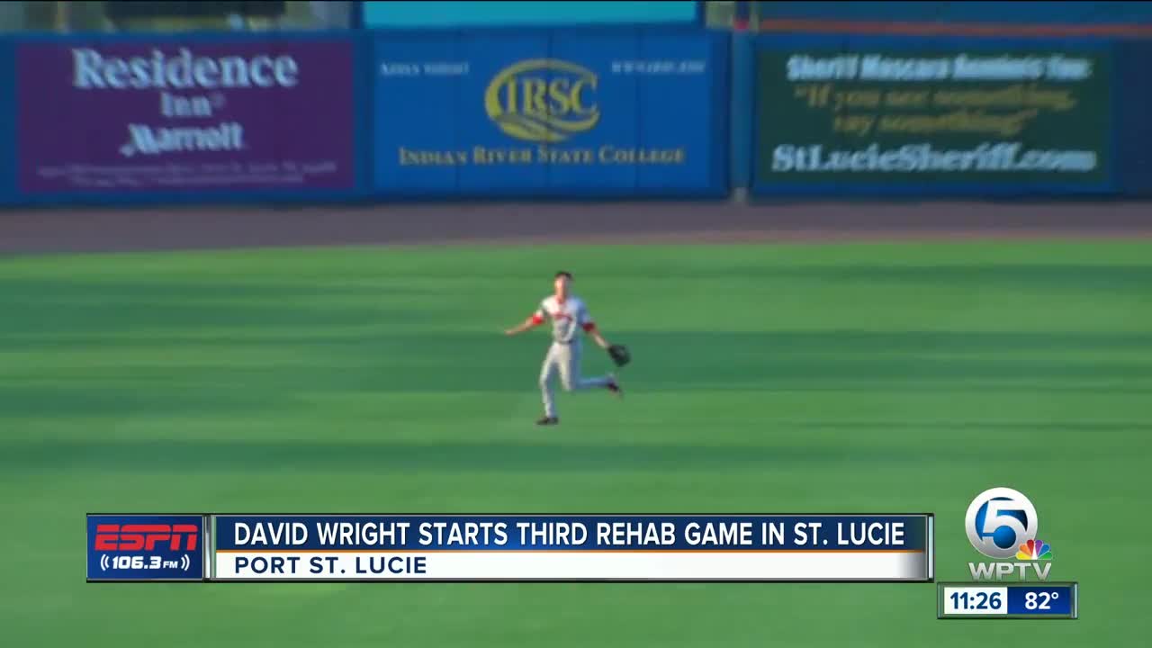 David Wright makes 3rd rehab start in Port St. Lucie