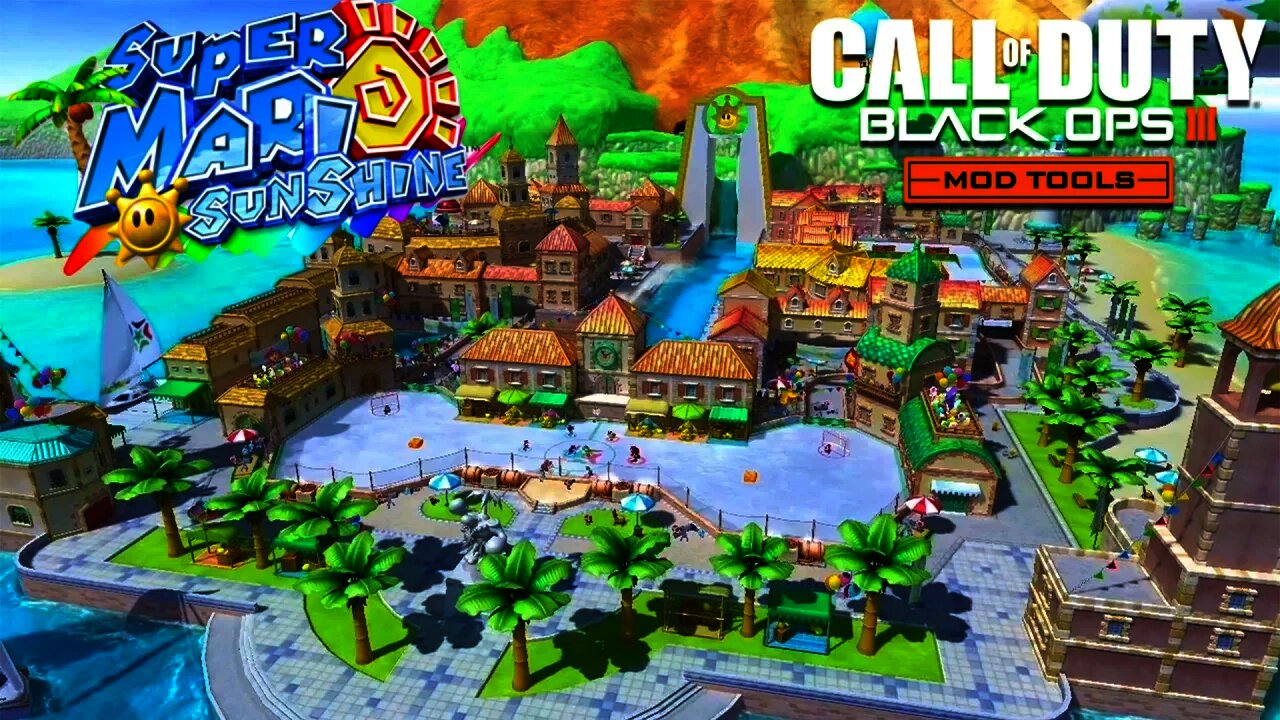 SUPER MARIO SUNSHINE ZOMBIES!!! (Work in Progress Map) - Black Ops 3 Mods