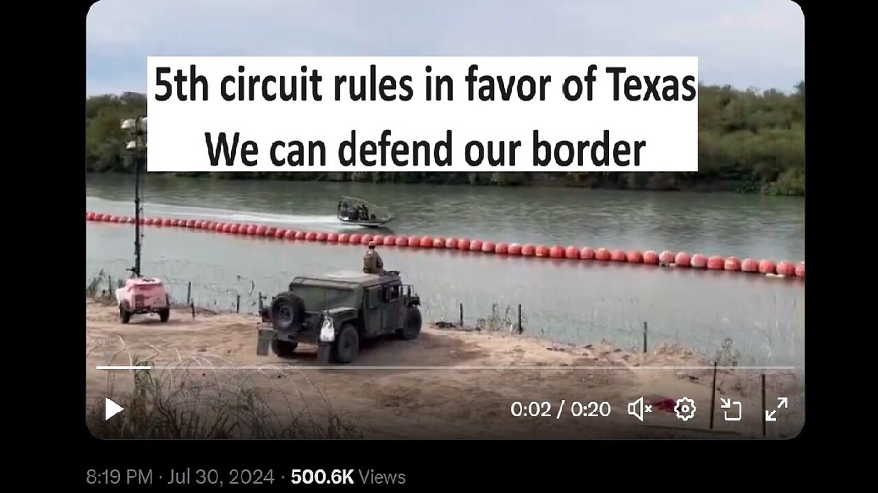 5th circuit rules in favor of Texas, we can defend the border