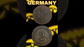 Germany 2 Pfennig 1875.#shorts #coinnotesz