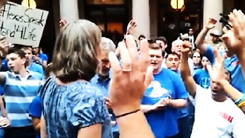 Texas Capital Abortion Supporters Chant: "Hail Satan!"