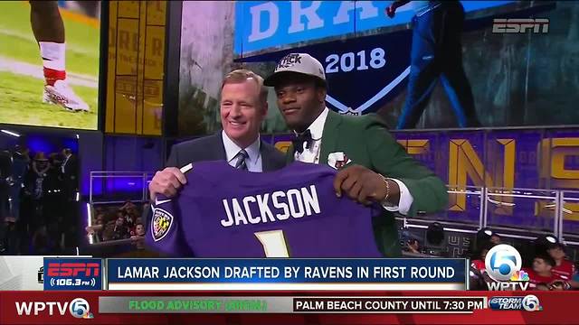 Lamar Jackson drafted No. 32 overall by Baltimore Ravens