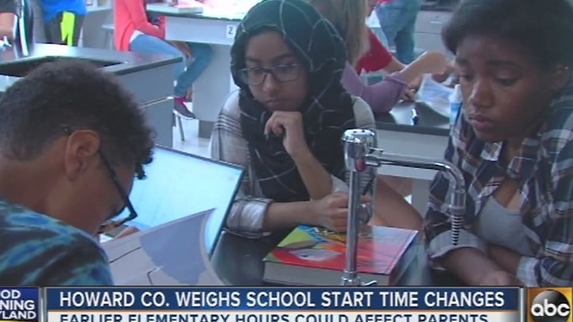 Howard County weighs school start times