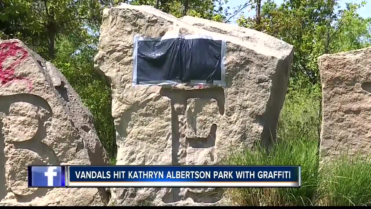 Vandals hit Kathryn Albertson park entrance