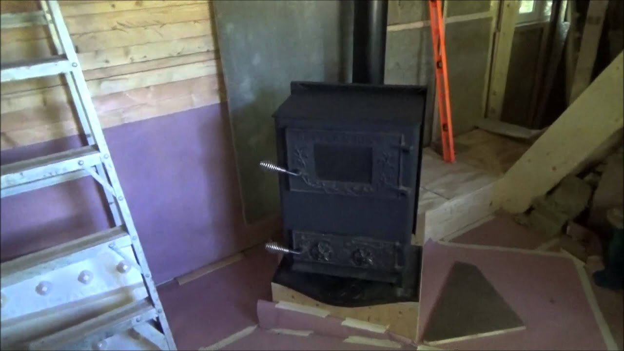 Testing Tiny Home Wood Stove And Finishing Kitchen Walls S31