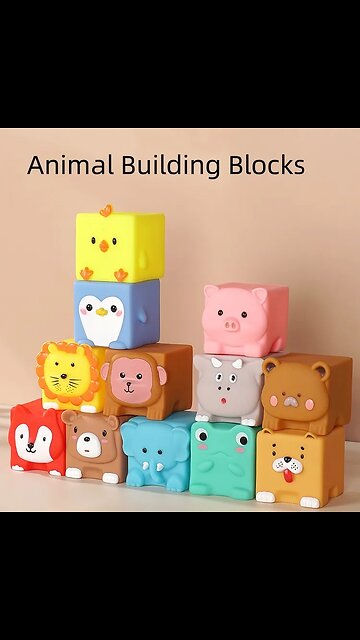 Creative Cognition Sensory Game Block Cute Animal Cartoon Children's Puzzle