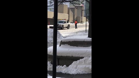 Viral video shows Akron employee using cup to spread salt