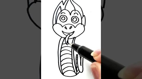 How to draw and paint Boitata from Brazilian folklore #shorts