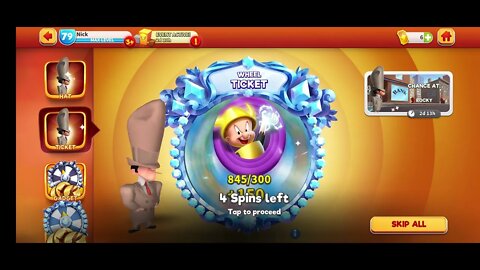 Rocky Gangster Wheel - 30 Gold Tickets - Looney Tunes World of Mayhem - Subscribe for more