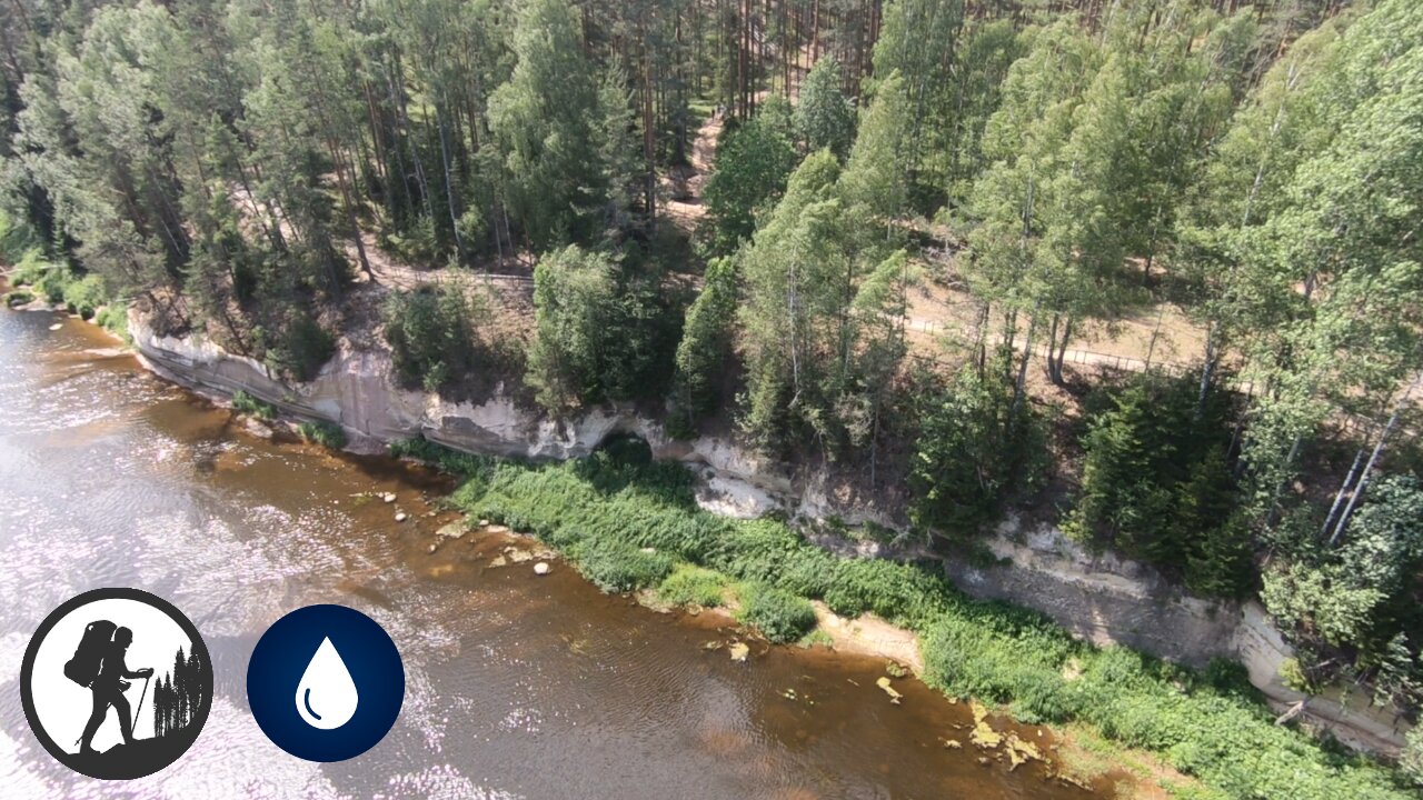 Sietiniezis rock, river Gauja, Latvia