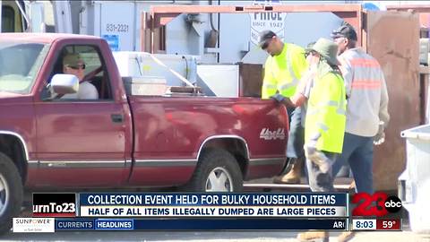 Bulky waste drop-off event held in Bakersfield