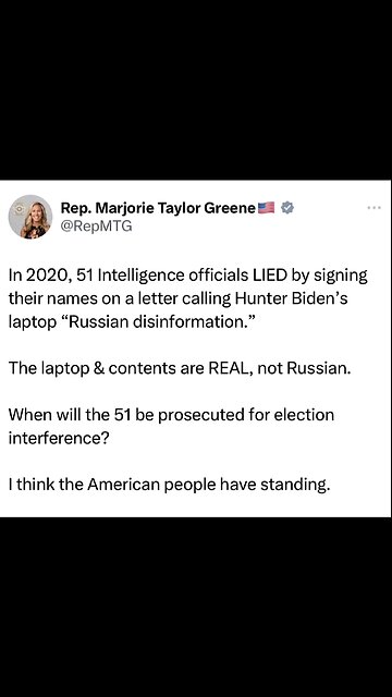 THOSE 51 INTELLIGENCE PEOPLE WHO SAID HUNTER LAPTOP WAS RUSSIAN DISINFORMATION TURNED OUT TO BE TRUE