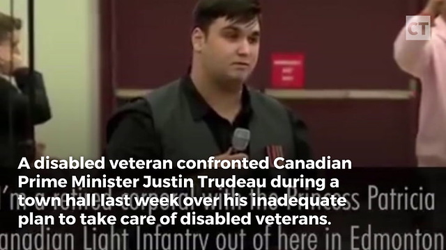 Vet Confronts Trudeau At Town Hall